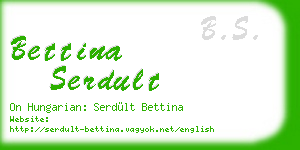 bettina serdult business card